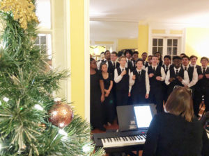 Bel Canto Choir of West Haven High School directed by Phyllis Silver presented holiday songs at The West Haven Historical Society, Poli House. December 13, 2018