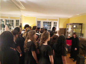 Bel Canto Choir of West Haven High School directed by Phyllis Silver presented holiday songs at The West Haven Historical Society, Poli House.  December 13, 2018
